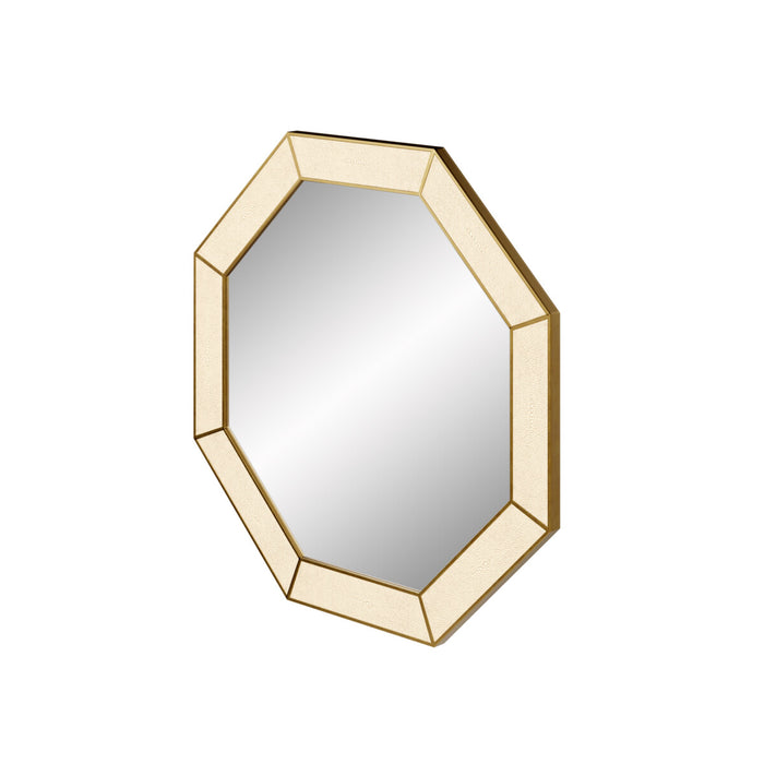 Hampton Mirror | Octagon | Ivory Shagreen-Cheshire Furniture Outlet