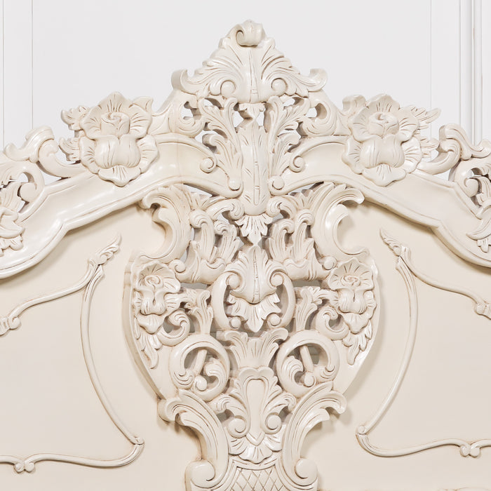 Rococo 4ft6 Double Size Carved Bed