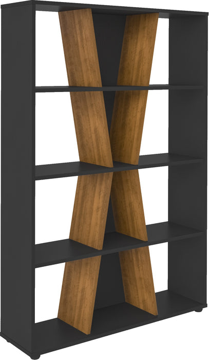 Naples Medium Wooden Bookcase, Black