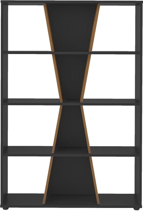 Naples Medium Wooden Bookcase, Black