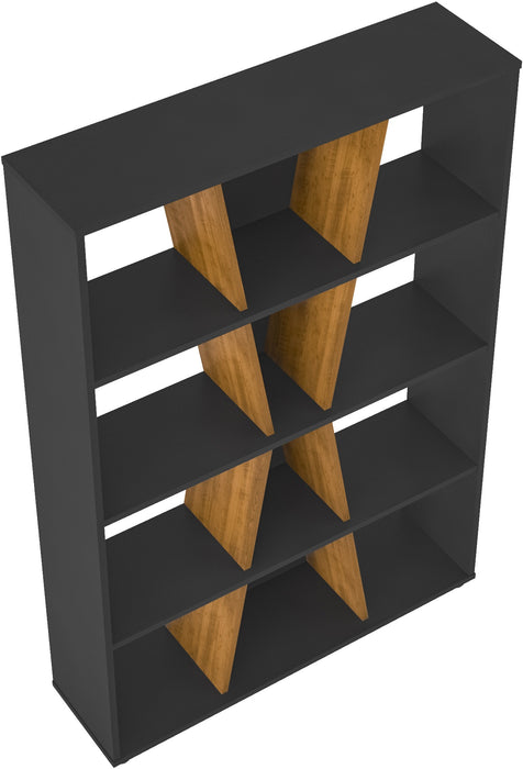 Naples Medium Wooden Bookcase, Black
