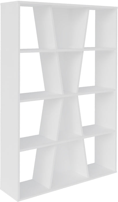 Naples Medium Wooden Bookcase, White