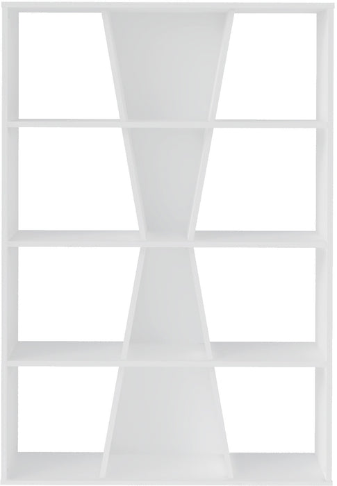 Naples Medium Wooden Bookcase, White