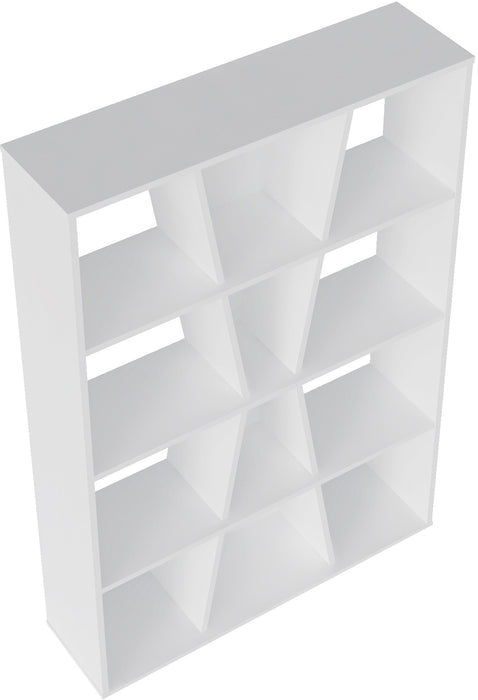 Naples Medium Wooden Bookcase, White