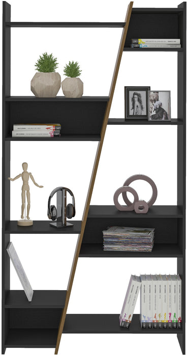 Naples Tall Wooden Bookcase, Black