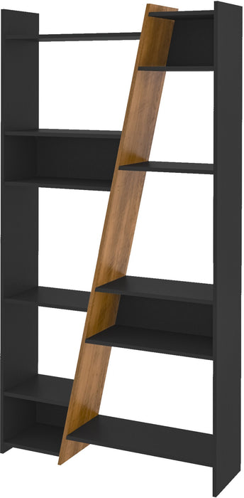 Naples Tall Wooden Bookcase, Black