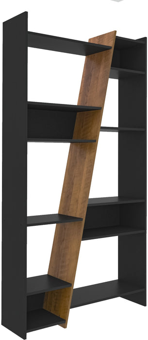 Naples Tall Wooden Bookcase, Black