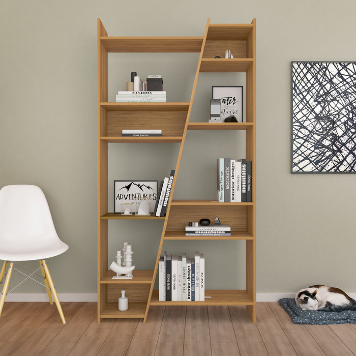 Naples Tall Oak Bookcase