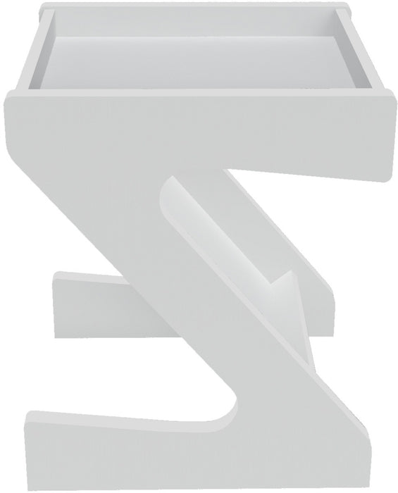 Naples Z Side Table, White
