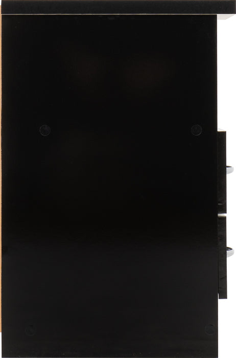 Nevada 2 Drawer Bedside Table – Black Gloss