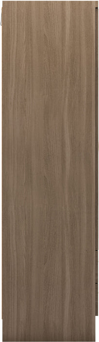 Nevada 3 Door 2 Drawer Mirrored Wardrobe – Rustic Oak Effect