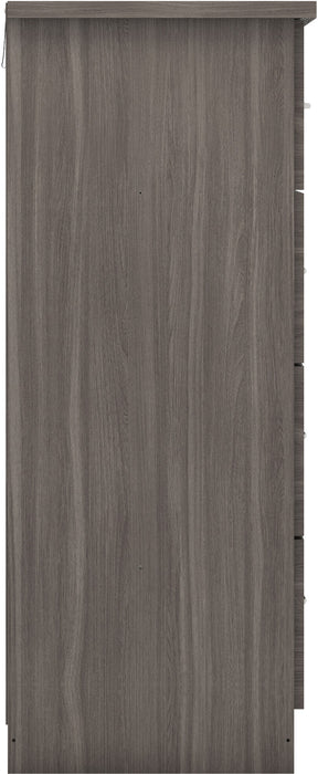 Nevada 3+2 Drawer Chest – Black Wood Grain