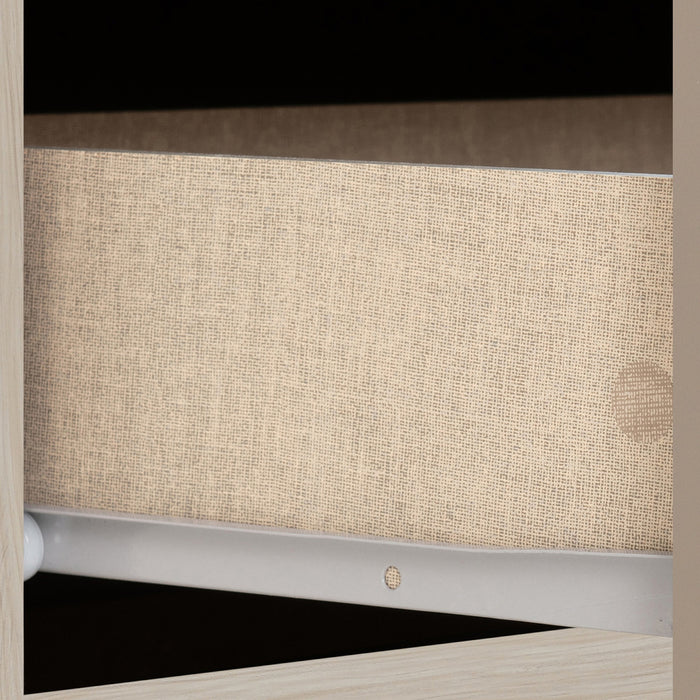 Nevada 3+2 Drawer Chest – Grey Gloss / Light Oak Effect Veneer