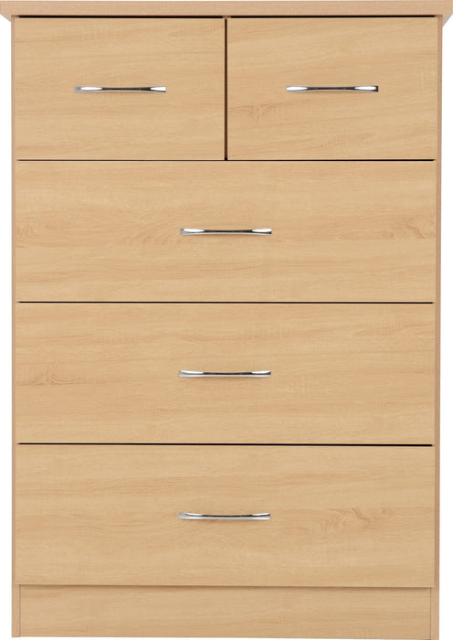 Nevada 3+2 Drawer Chest - Sonoma Oak Effect