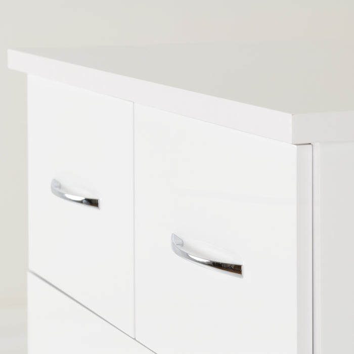 Nevada 3+2 Drawer Chest – White Gloss