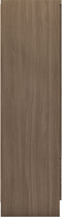 Nevada 4 Door 2 Drawer Mirrored Wardrobe – Rustic Oak Effect
