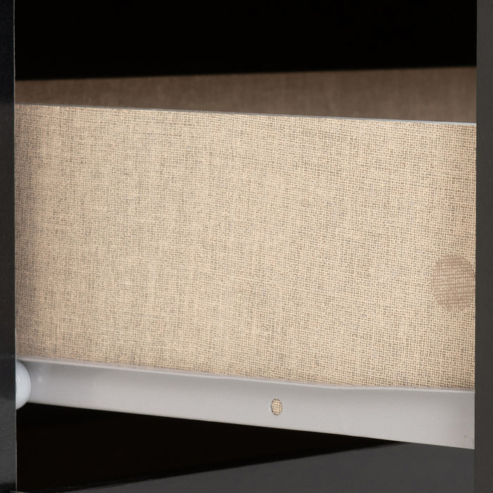 Nevada 5 Drawer Narrow Chest – Black Gloss