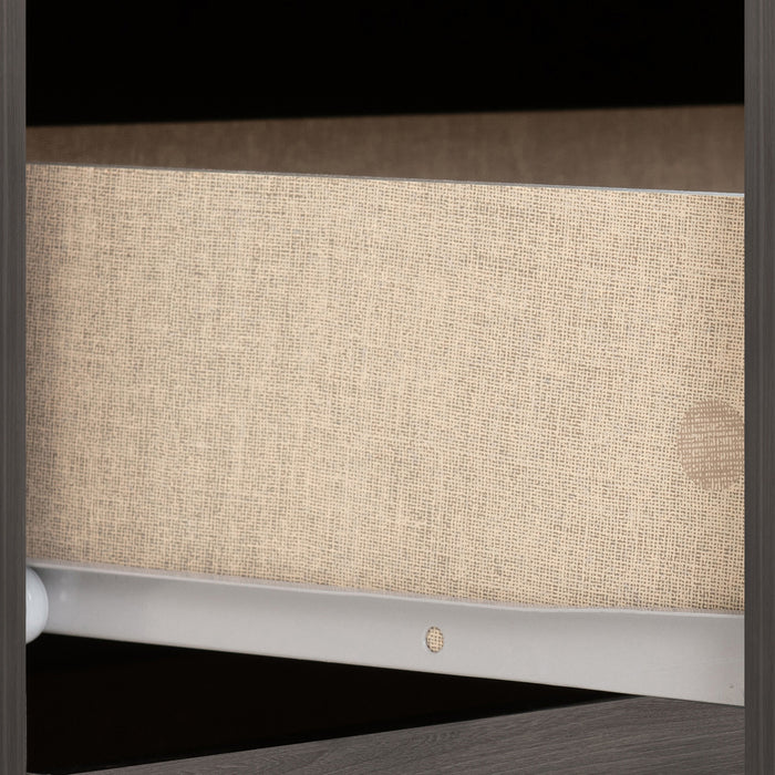 Nevada 5 Drawer Narrow Chest – Black Wood Grain