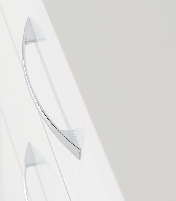 Nevada 5 Drawer Narrow Chest – White Gloss