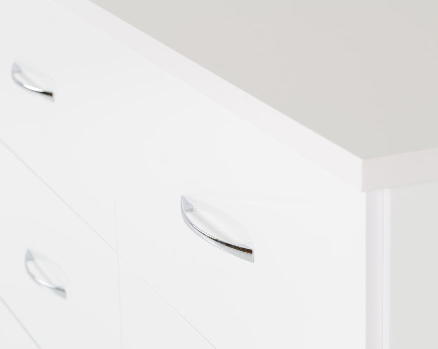 Nevada 6 Drawer Chest - White Gloss