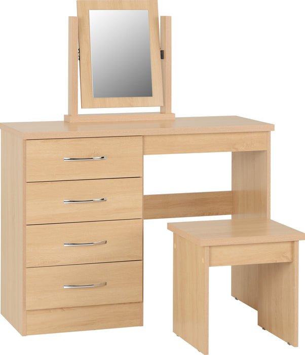 Nevada 4 Drawer Dressing Table Set – Sonoma Oak Effect