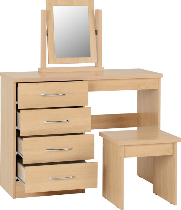 Nevada 4 Drawer Dressing Table Set – Sonoma Oak Effect