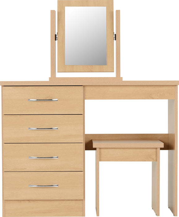 Nevada 4 Drawer Dressing Table Set – Sonoma Oak Effect