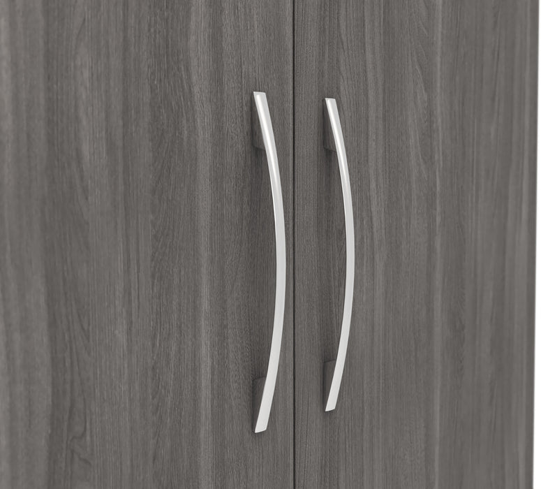 Nevada Petite Open Shelf Wardrobe – Black Wood Grain