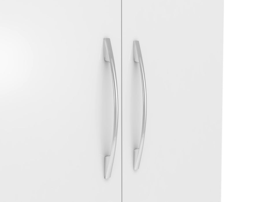 Nevada Petite Open Shelf Wardrobe - White Gloss