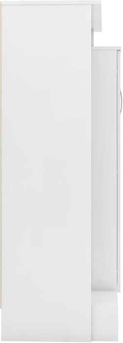 Nevada Petite Open Shelf Wardrobe - White Gloss