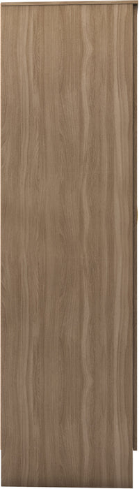 Nevada Vanity 1 Door Wardrobe - Rustic Oak Effect