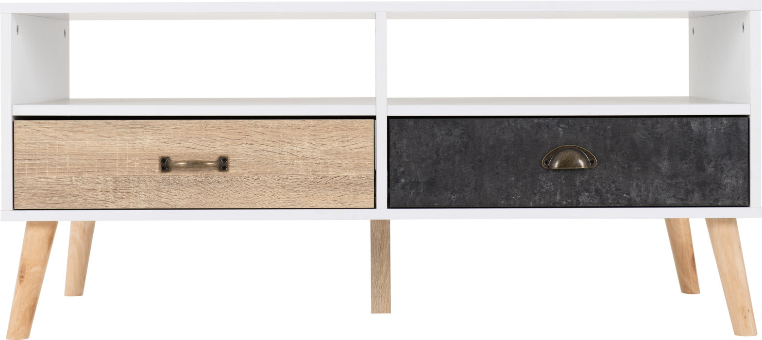 Nordic 2 Drawer Coffee Table, Wood