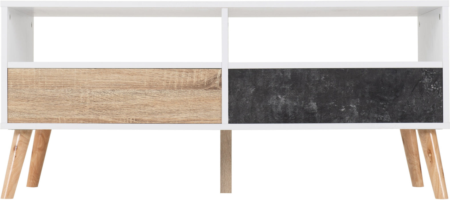 Nordic 2 Drawer Coffee Table, Wood