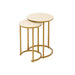 Hampton Nest Table | Ivory Shagreen | 2 piece-Cheshire Furniture Outlet