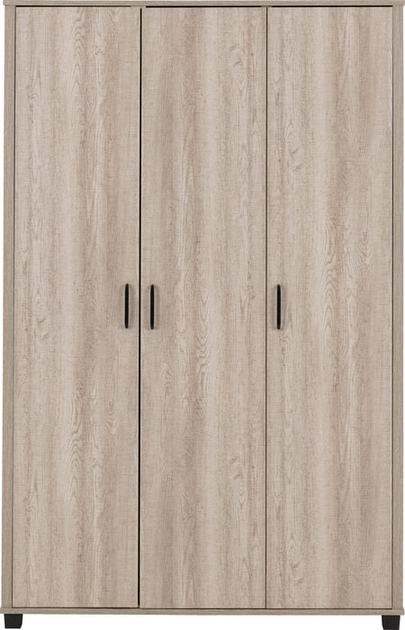 Oliver 3 Door Wardrobe - Light Oak Effect