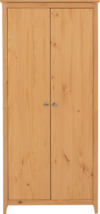 Oslo 2 Door Wardrobe - Antique Pine