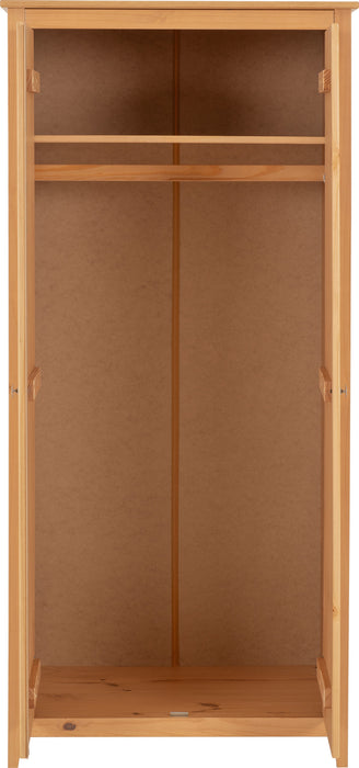 Oslo 2 Door Wardrobe - Antique Pine