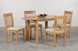 Oxford Extending Dining Set – Natural Oak/Mink Microsuede