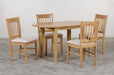 Oxford Extending Dining Set – Natural Oak/Mink Microsuede