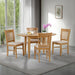 Oxford Extending Dining Set – Natural Oak/Mink Microsuede