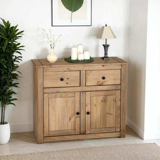 Panama 2 Door 2 Drawer Sideboard – Natural Wax