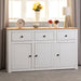 Panama 3 Door 3 Drawer Sideboard – White/Natural Wax