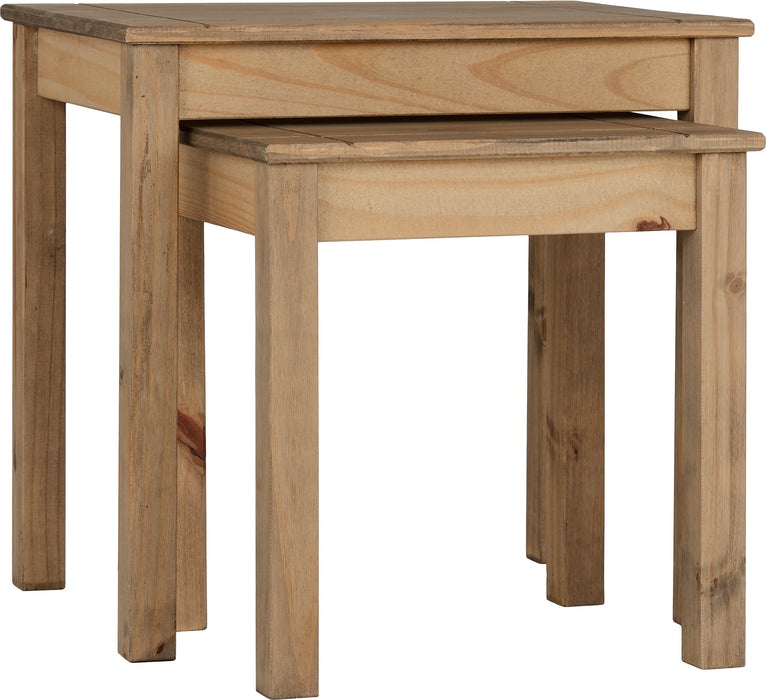 Panama Nest Of Tables - Natural Wax