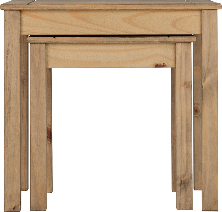 Panama Nest Of Tables - Natural Wax