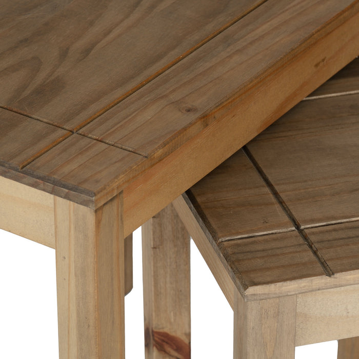 Panama Nest Of Tables - Natural Wax