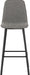 Quebec Bar Chair (Box of 2) - Grey Faux Leather