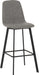Quebec Bar Chair (Box of 2) - Grey Faux Leather