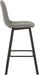 Quebec Bar Chair (Box of 2) - Grey Faux Leather side view