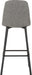 Quebec Bar Stool – Concrete Effect/Black/Grey Faux Leather