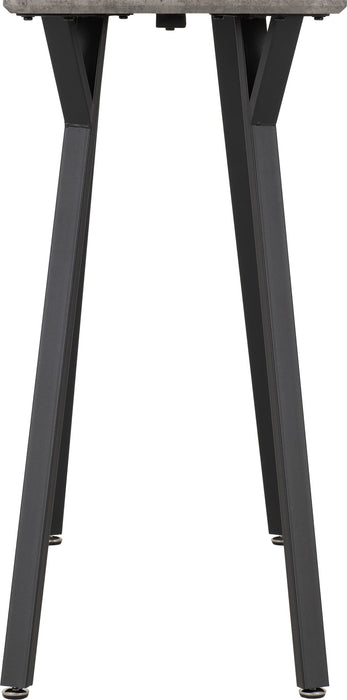 Quebec Bar Table Set – Concrete Effect/Black/Grey Faux Leather